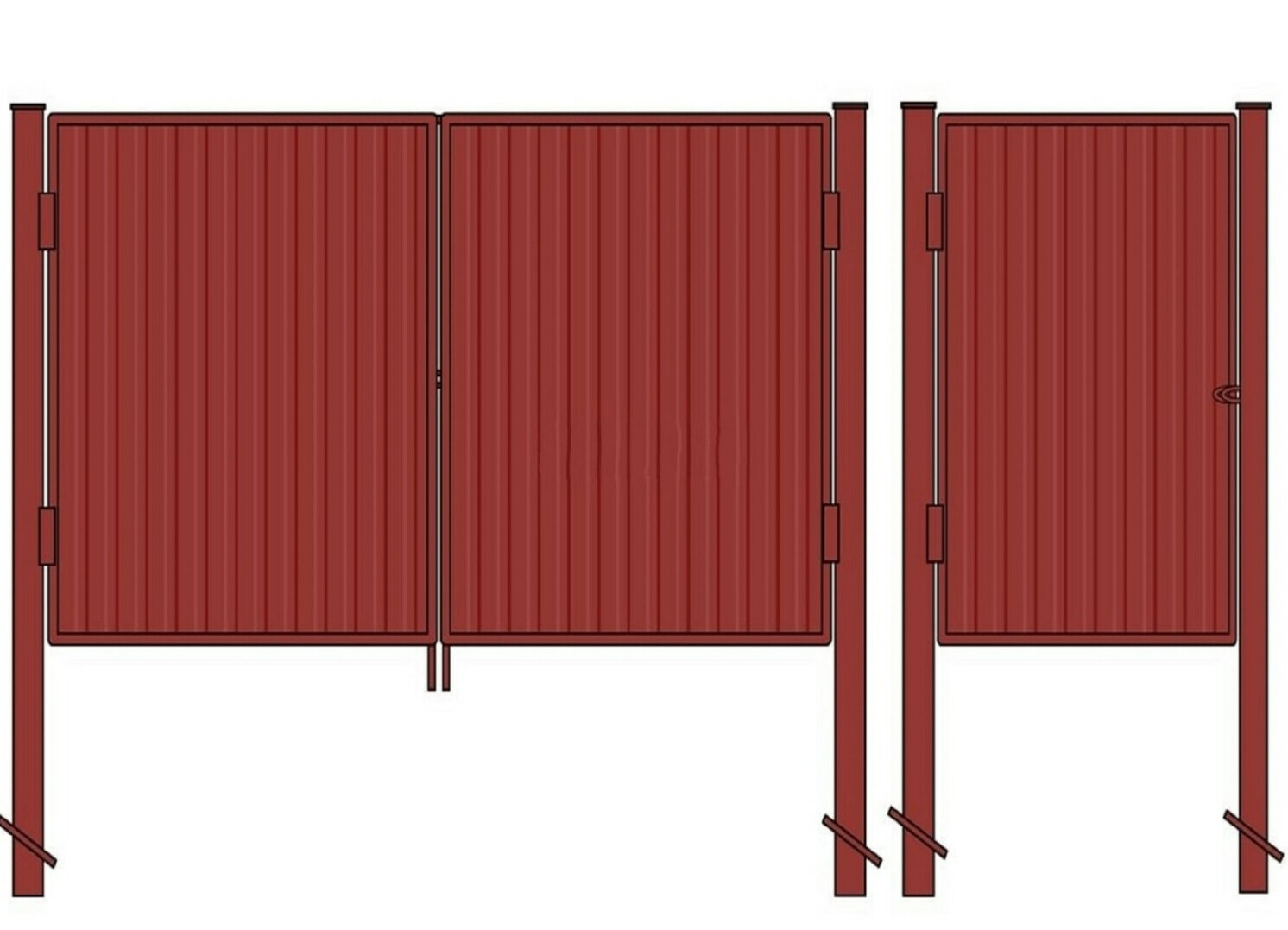 Распашные ворота, калитки 