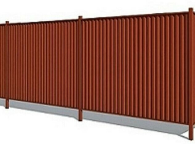 Забор из профлиста в рамке